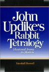 a blue book cover with the words "John Updikes Rabbit Tetralogy" 