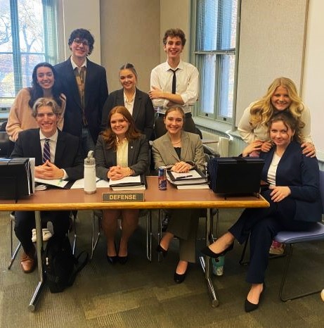 group photo of Rhodes College Mock Trial Team B