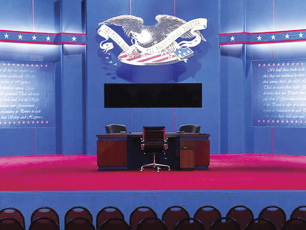 the debate floor