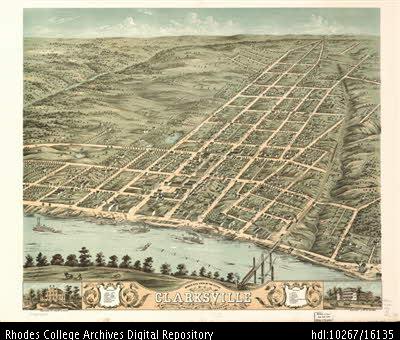 A geographical map showing streets and water