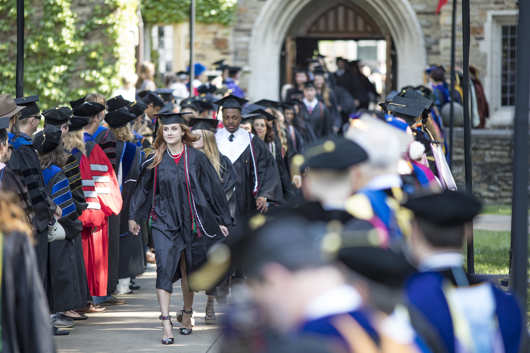 Students marching at commencement