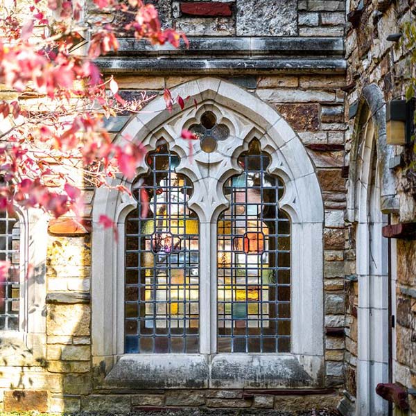a stained glass window