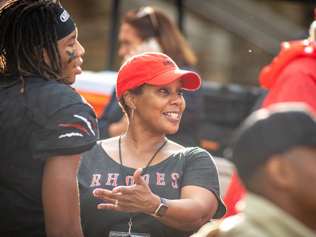Mom Loving football playing child