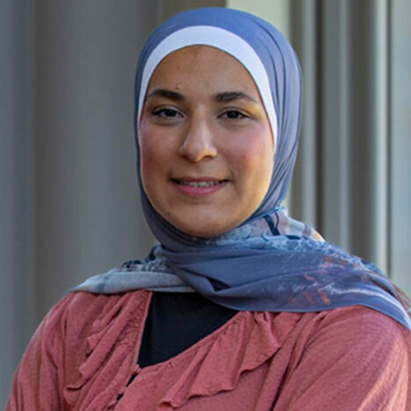 Nur Hamada, a young woman in a hijab