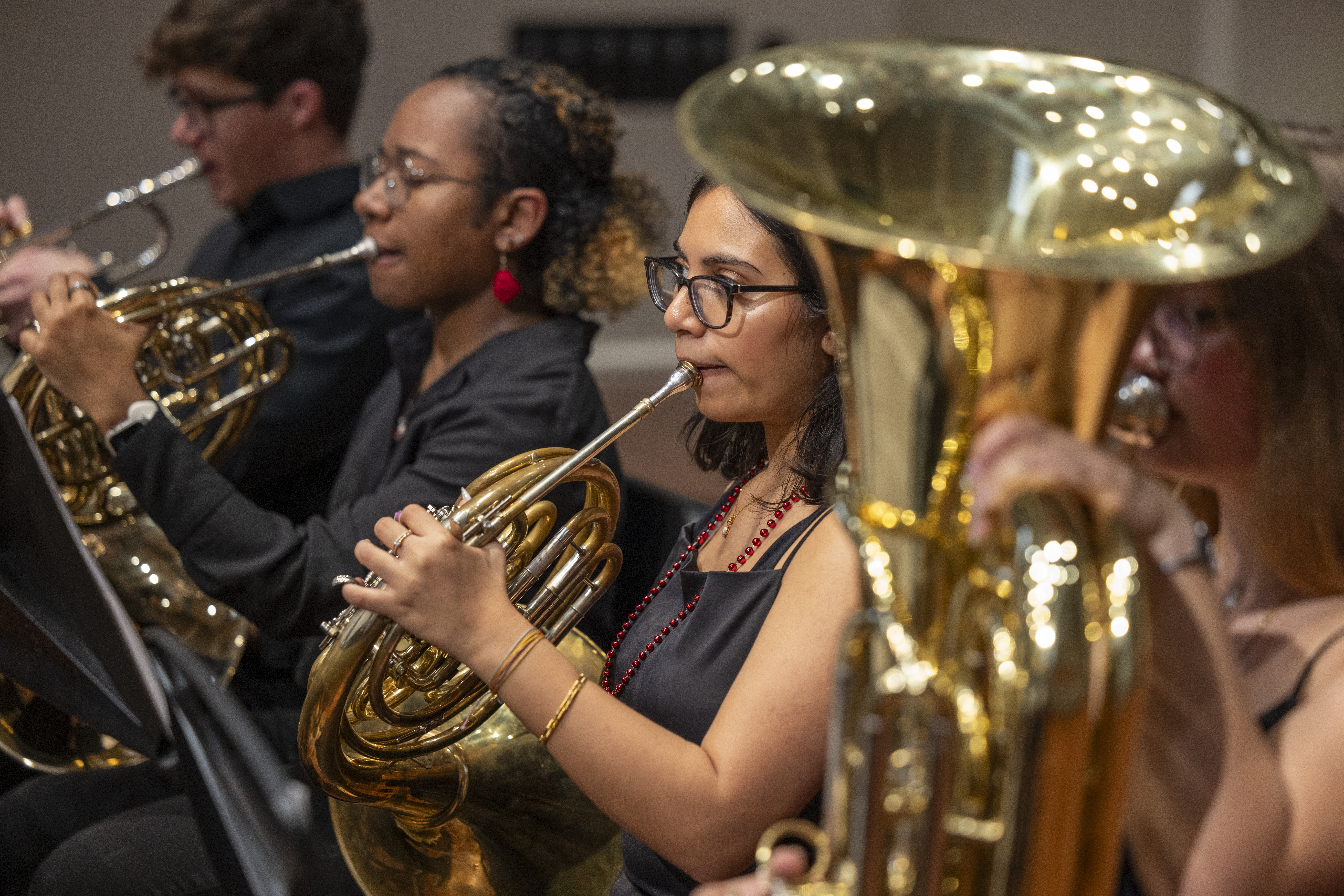 Students playing horns