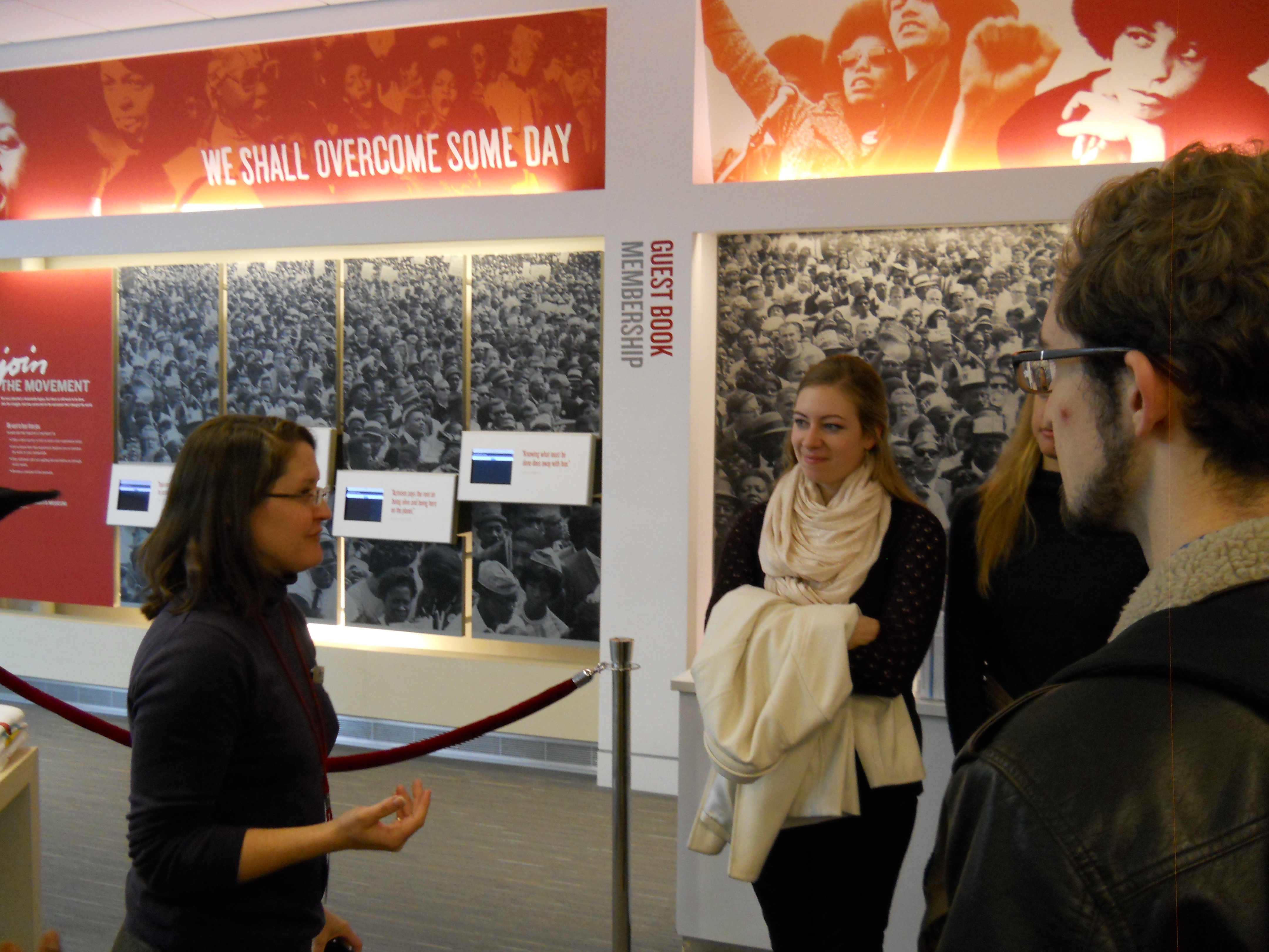 students on a tour at the national civil rights museum