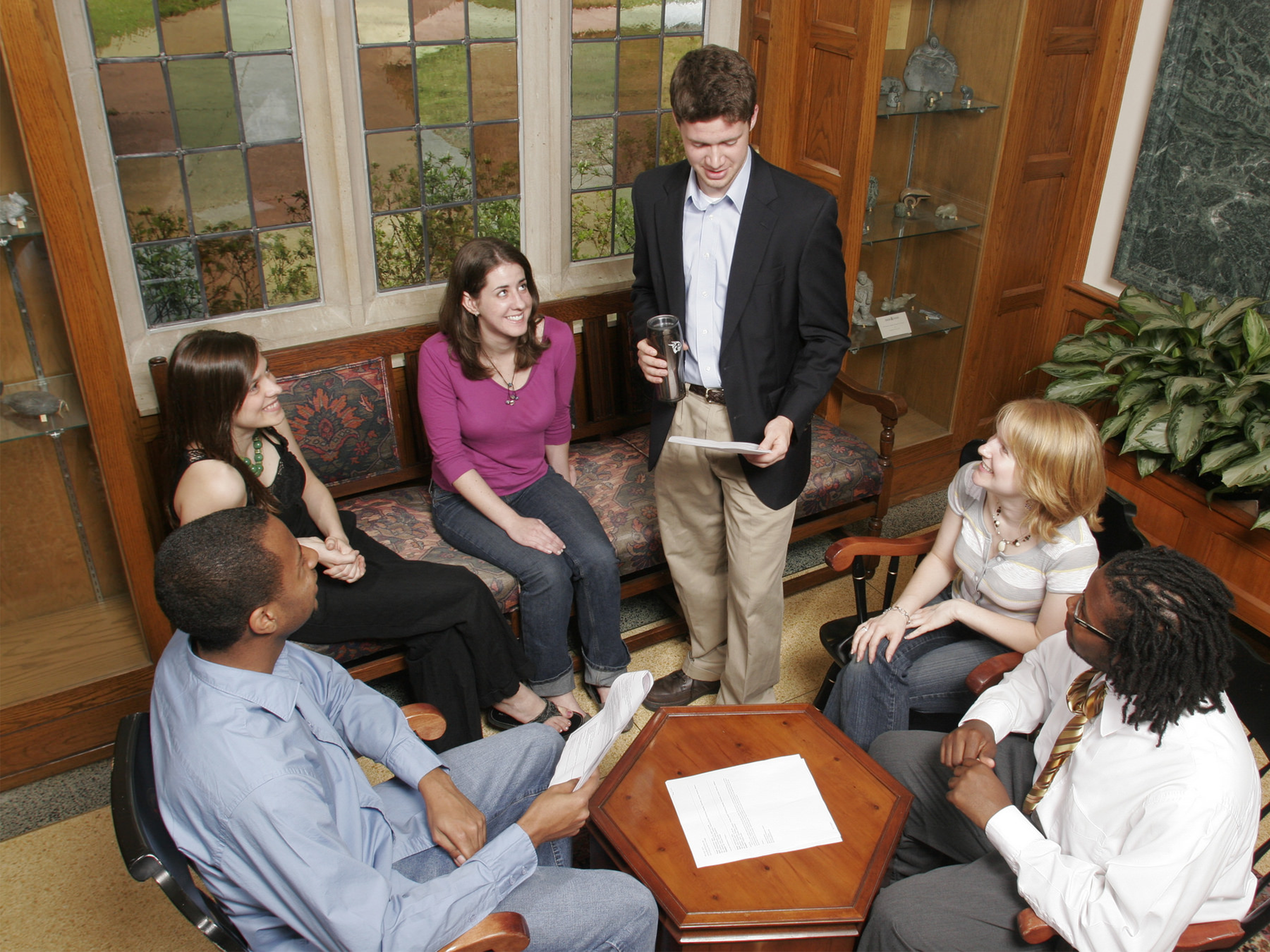 students practicing for model un