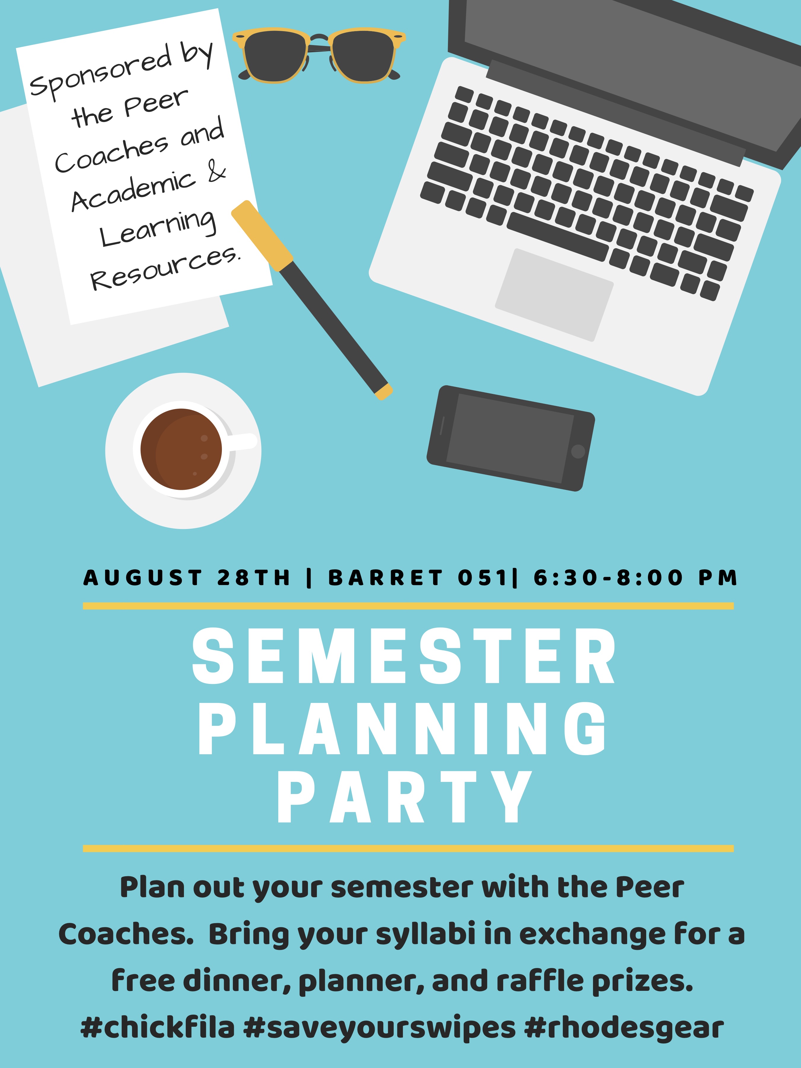 semester planning party rhodes college semester planning