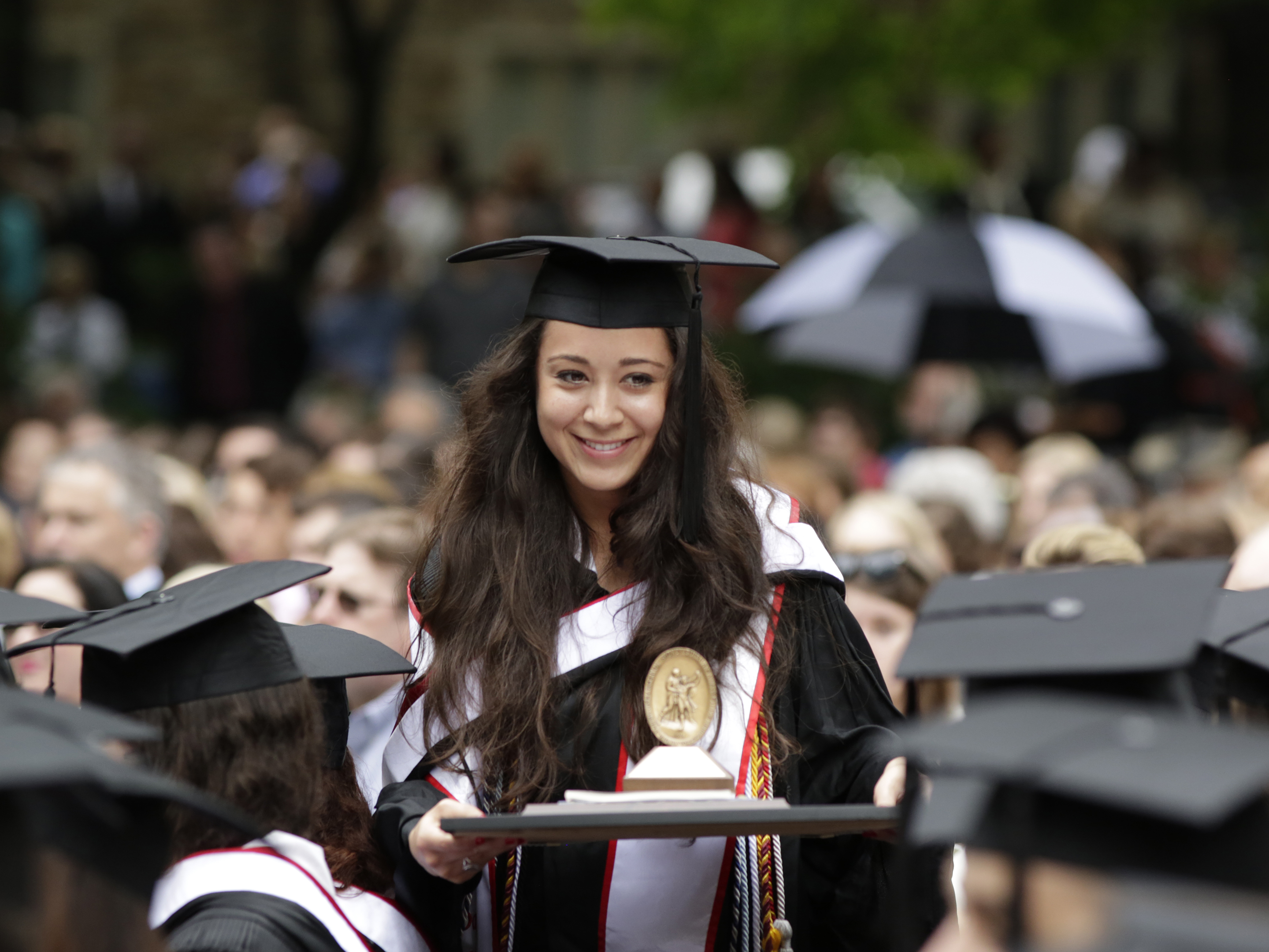 a student at commencement