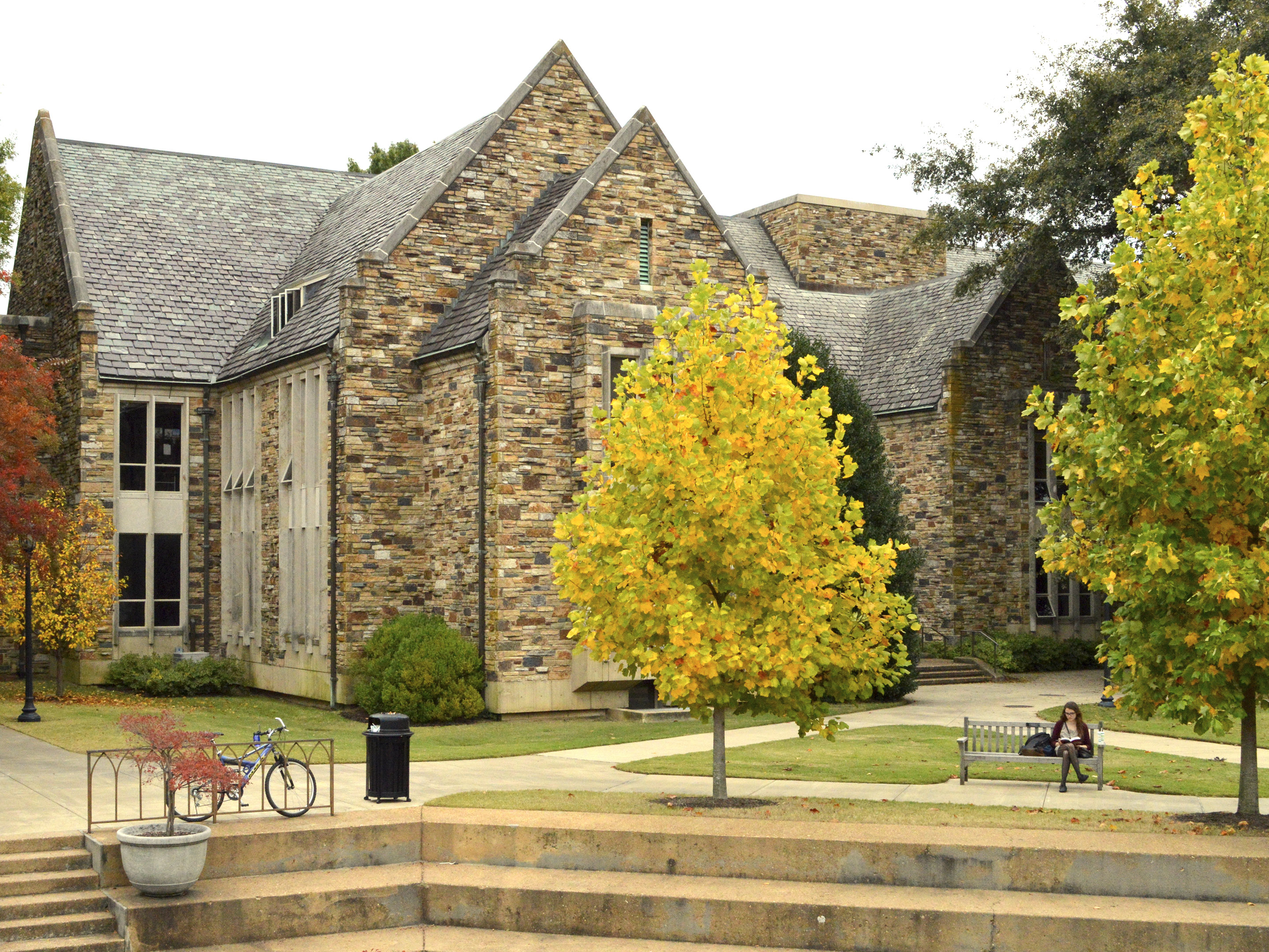 clough hall in the fall