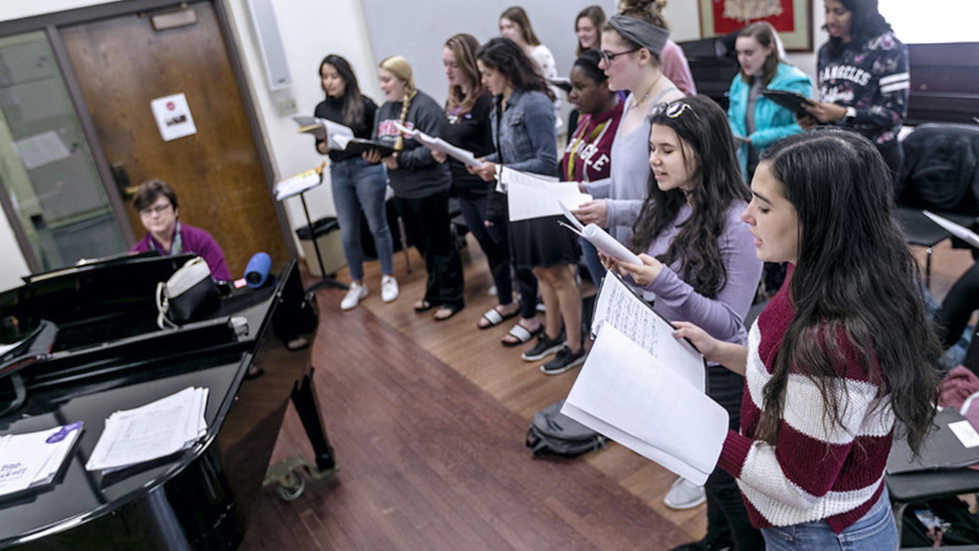 Women's Chorus in rehearsal
