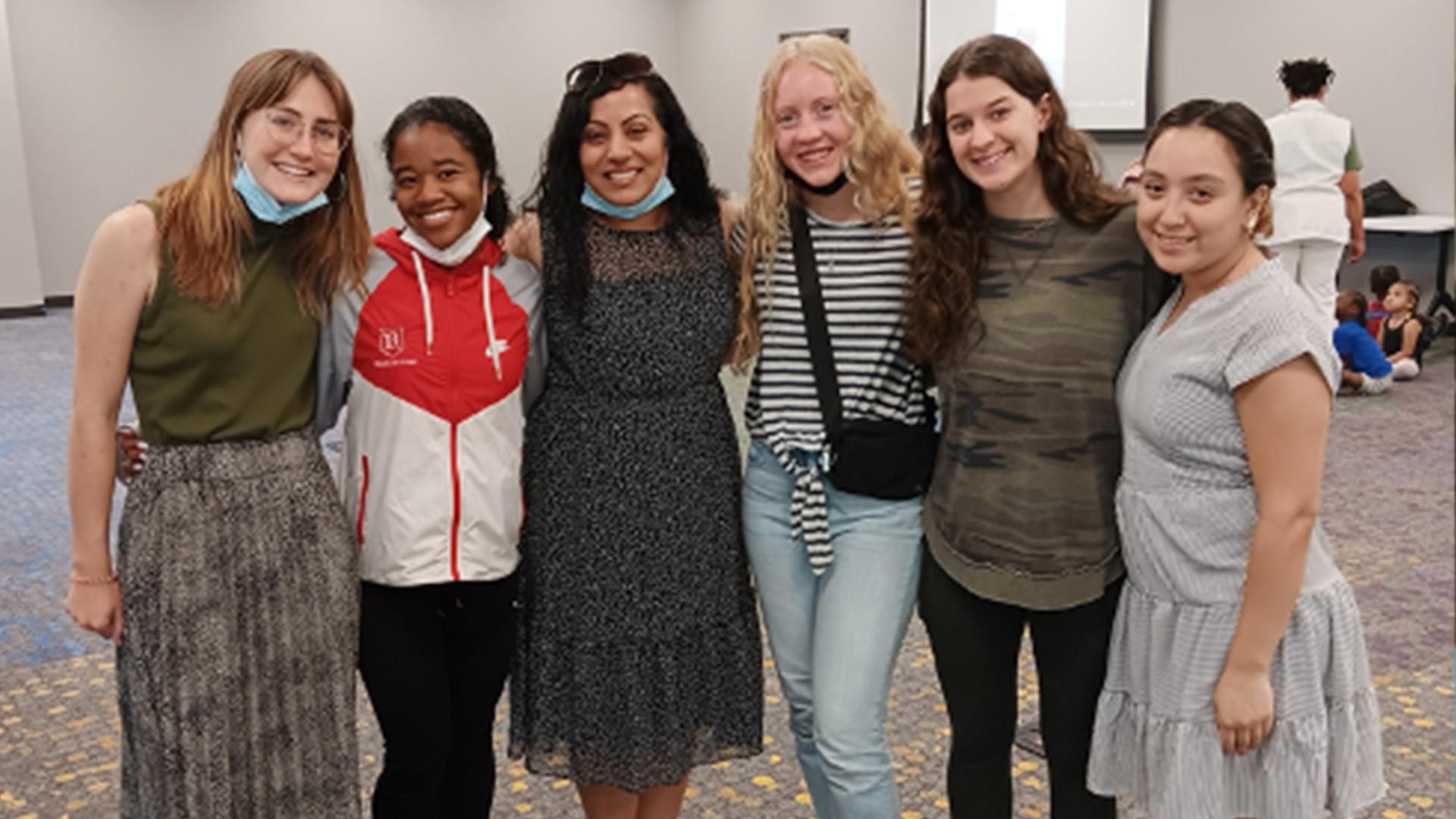 a group of young women