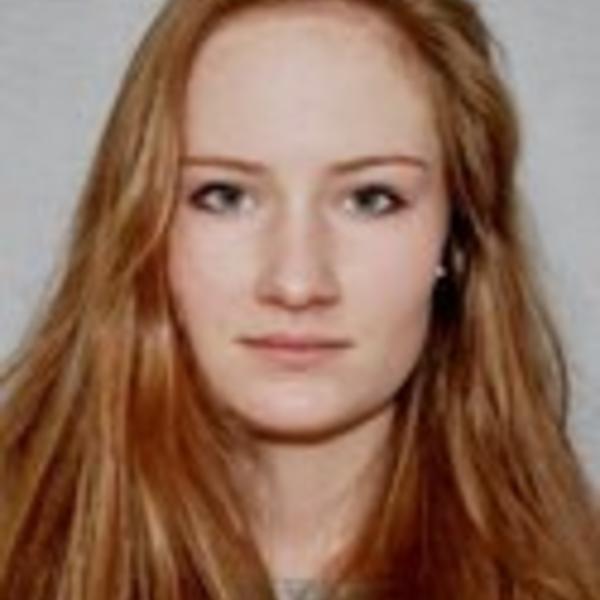 a female student with long red hair