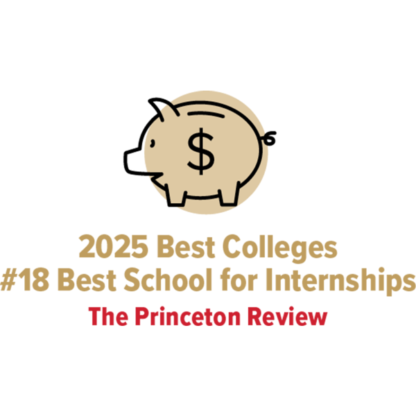 Princeton Review 2025 Best Colleges #16 Best School for internships