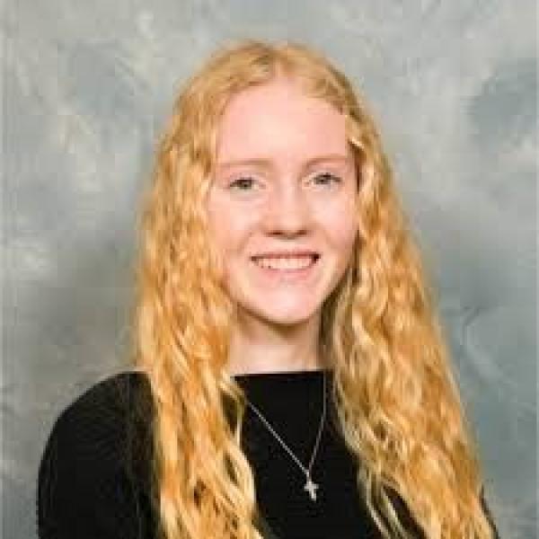 a young woman with long blonde hair