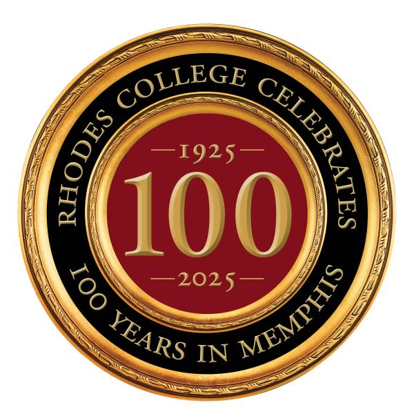 logo for Rhodes celebrating 100 years in MemphisRhodes into Memphis: 100 Years of Service 