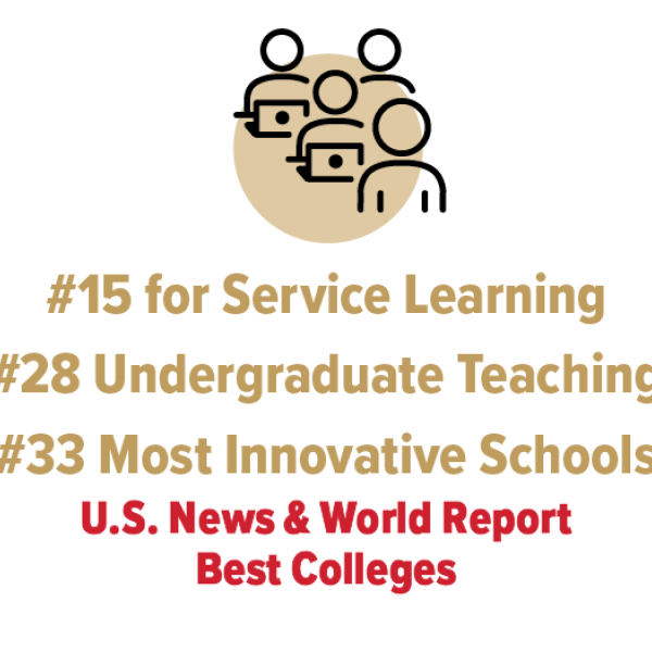 U.S. News & World Report's list of 2025 Best Colleges, also recognized for undergraduate teaching and most innovative colleges