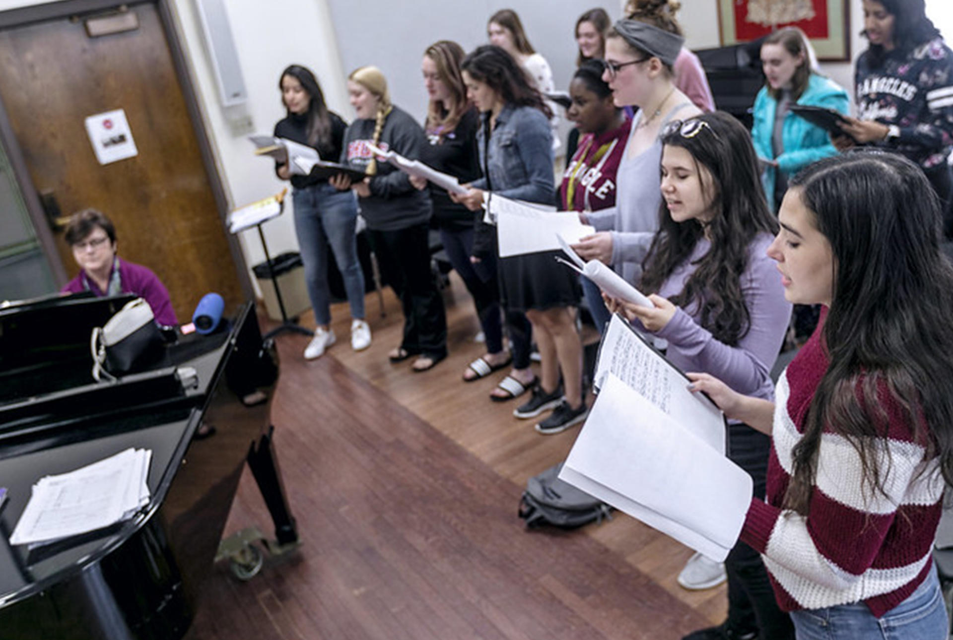 Women's Chorus in rehearsal