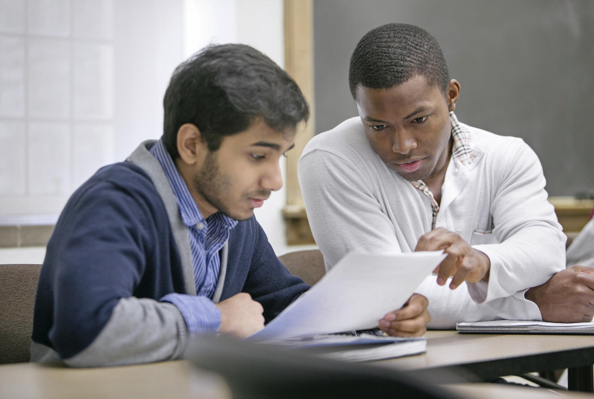 2 students at desks