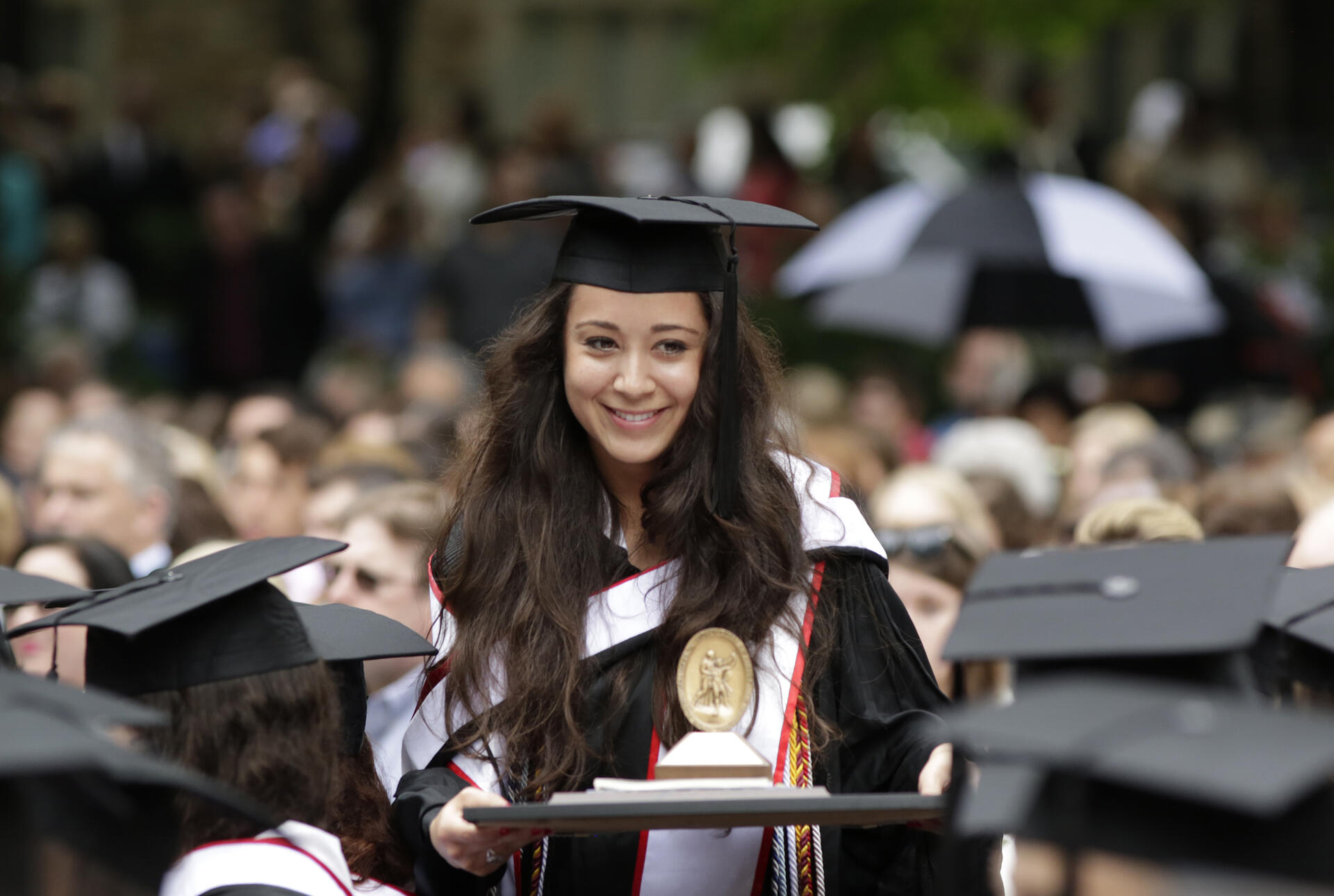 a student at commencement