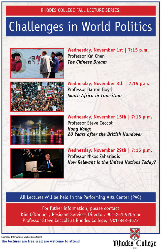 Poster advertising past fall lecture series