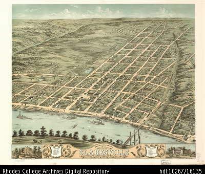 A geographical map showing streets and water