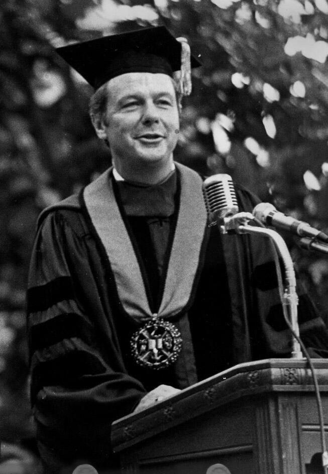 James H. Daughdrill speaking at a podium