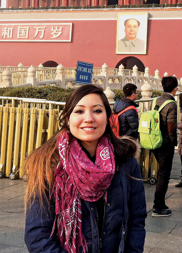 a female student in China