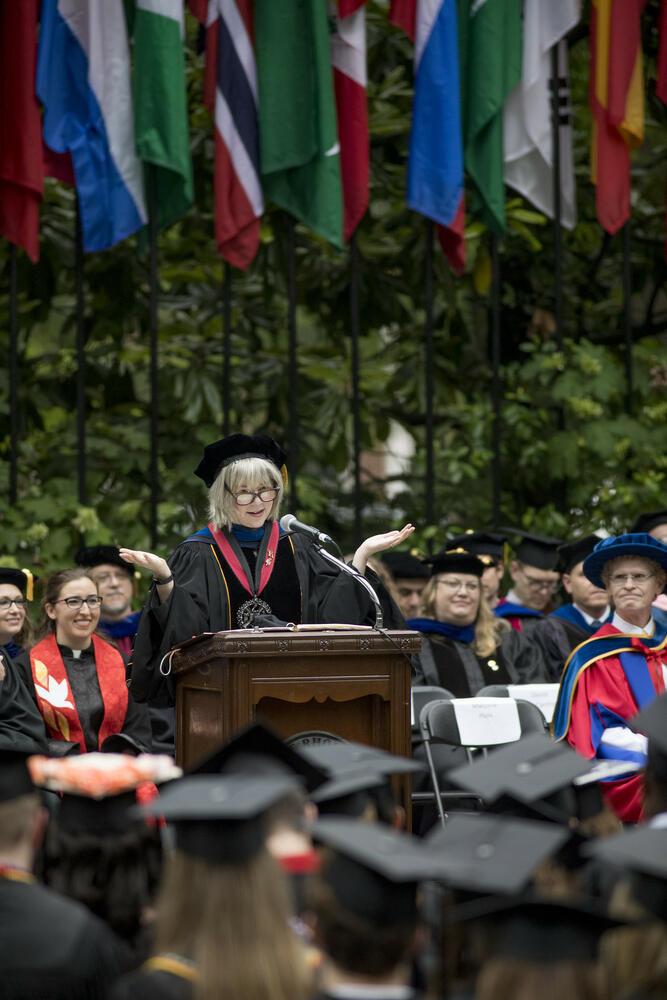 President Hass at Commencement