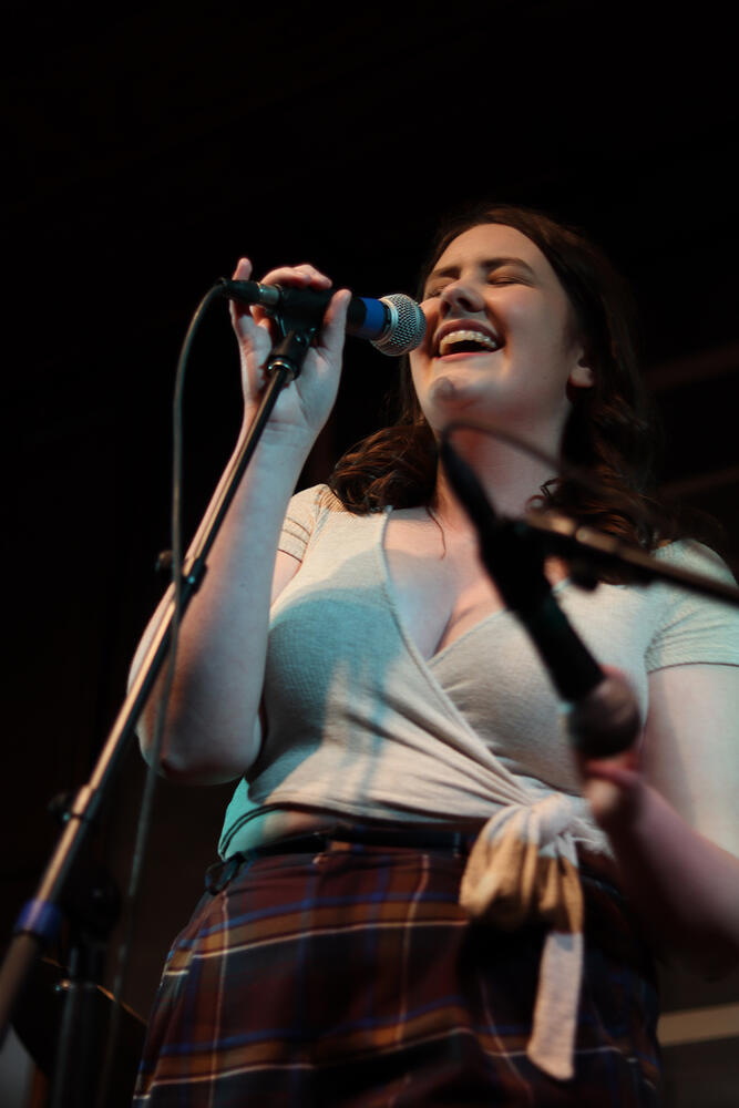 Rose Hutcheson ’21  performing in the Lynx Lair