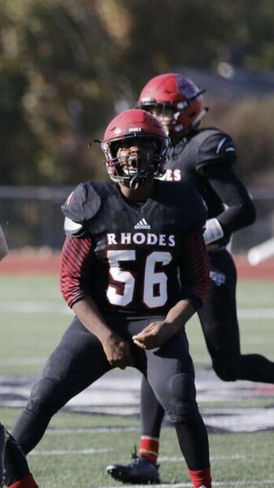 Bryce Hayes during a football game. 