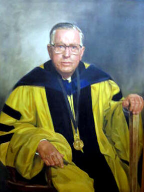a portrait of Dr. Jack Taylor, an older man in academic robes