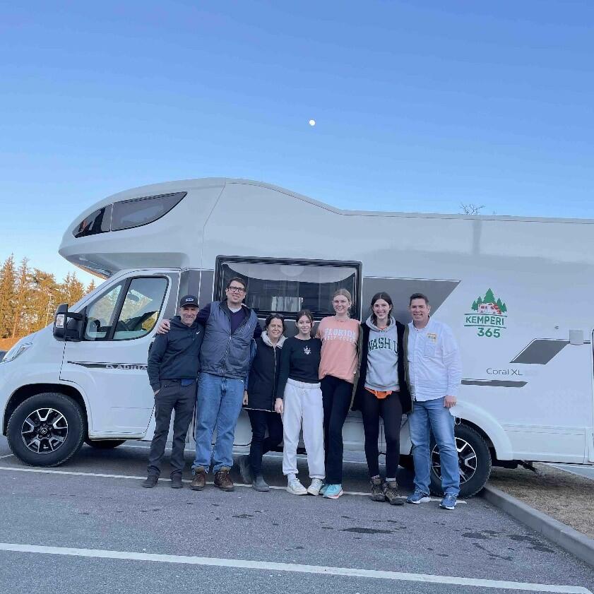 The Konradi's with their camper van