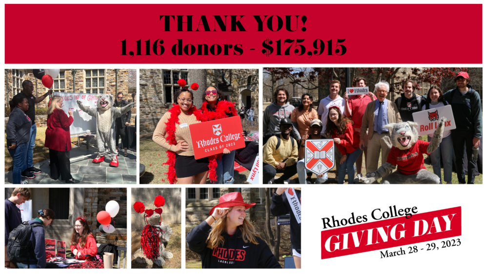 Collage from Rhodes Giving Day