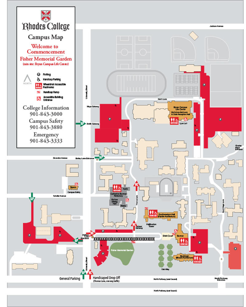 a map of the parking areas on campus