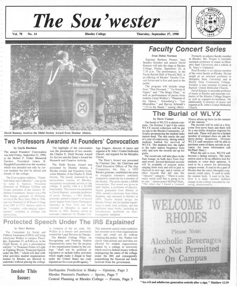 The Sou'wester, Sept. 27, 1990