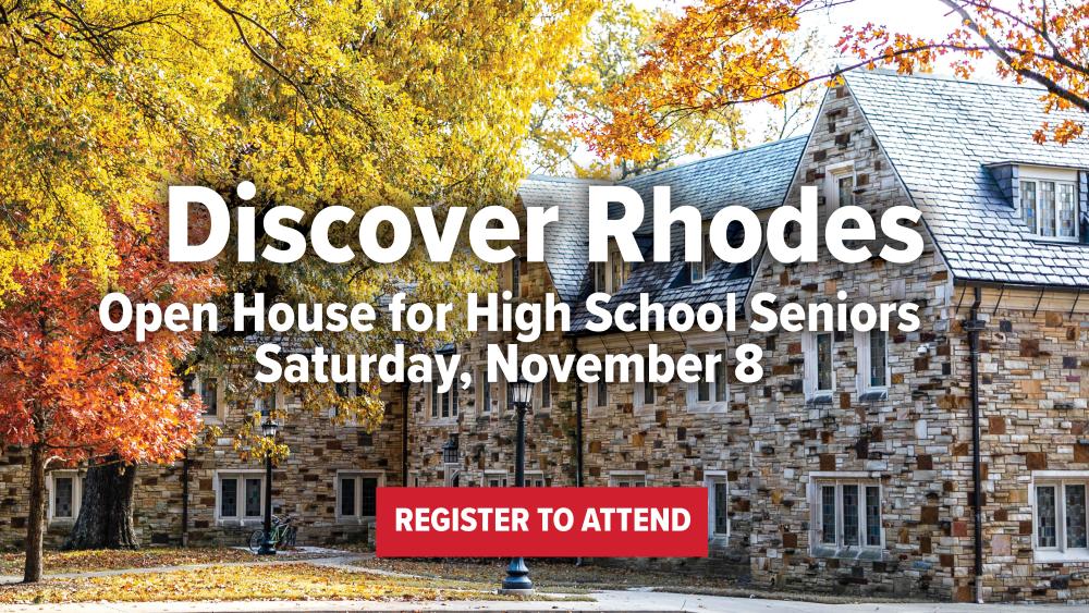 Discover Rhodes: Open House for High School Seniors November 8