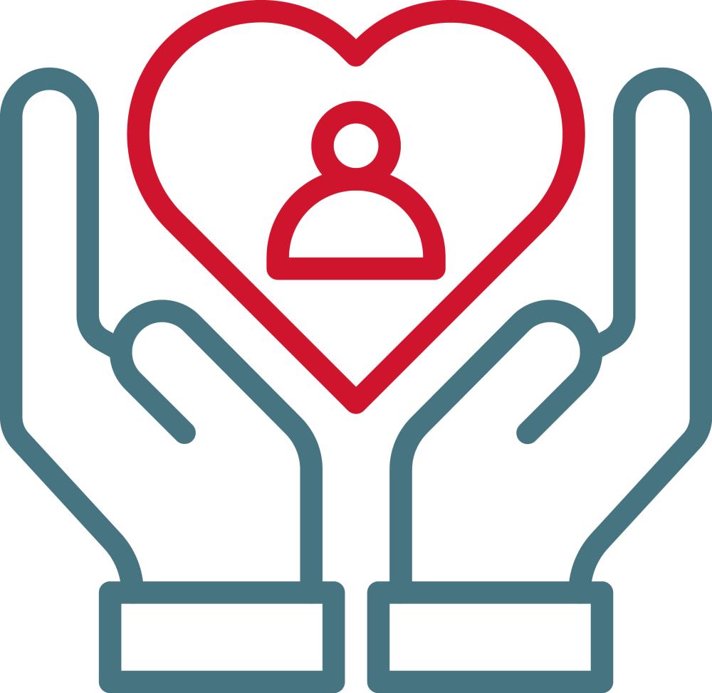 a graphic of two hands holding a heart shape