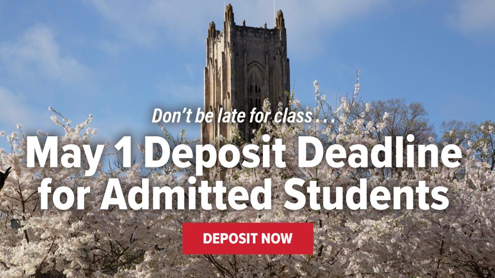 May 1 Deposit Deadline for Admitted Students