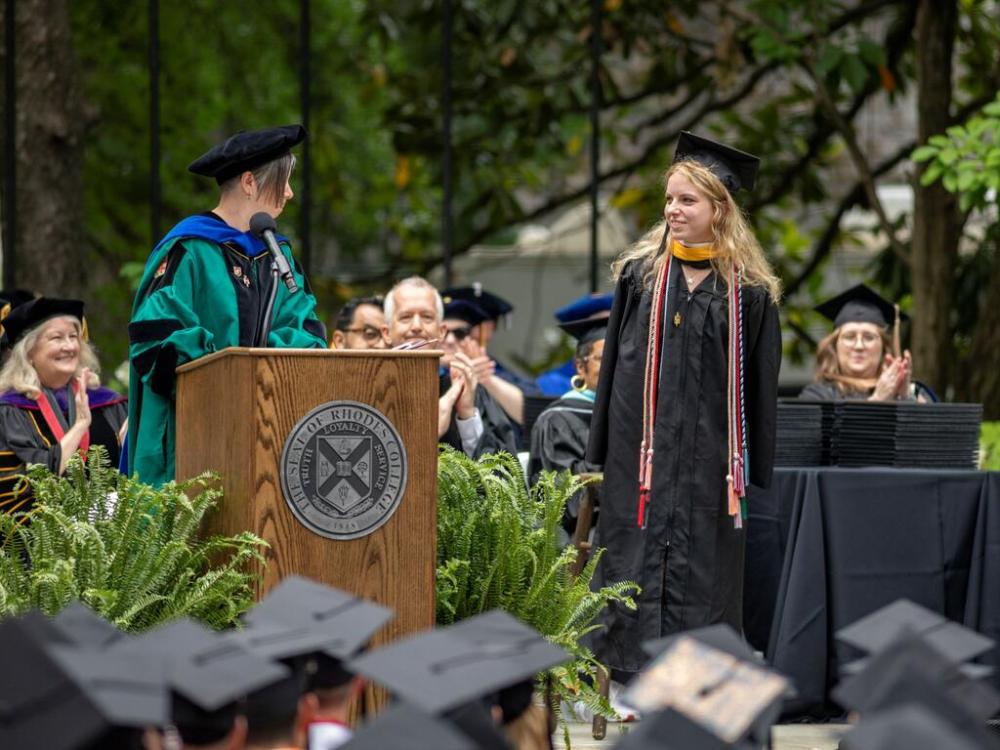 Student Receiving Award
