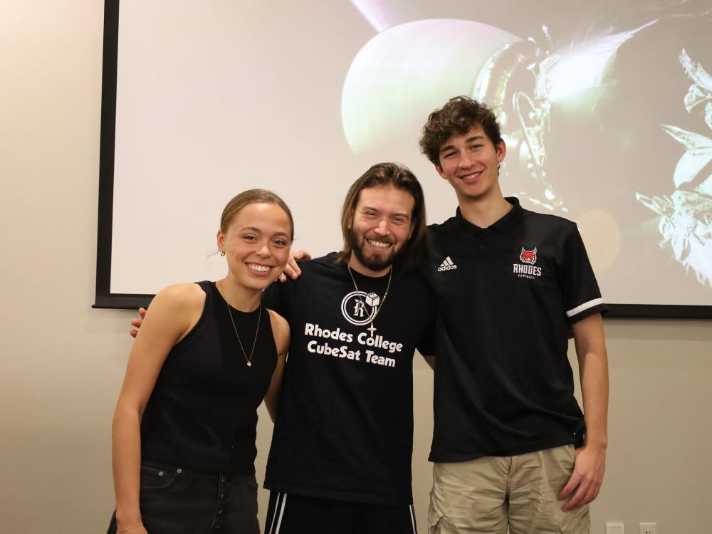 students at the CubeSat launch
