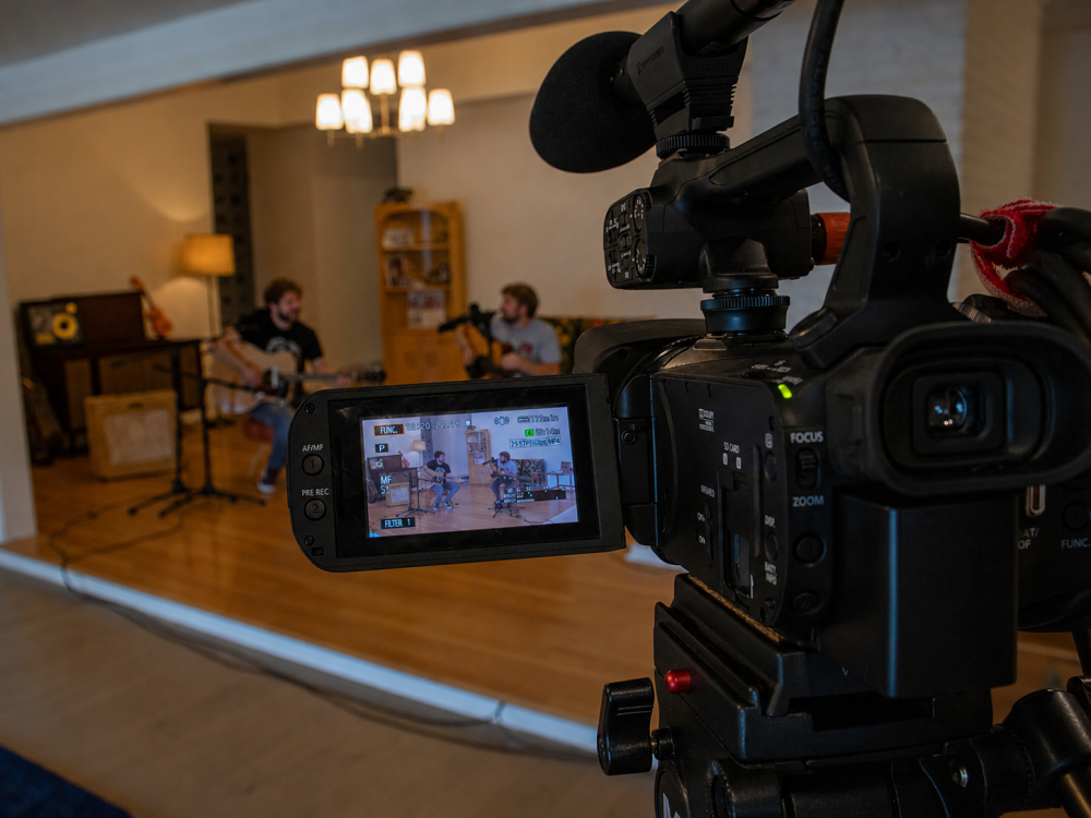 recording and filming a music session