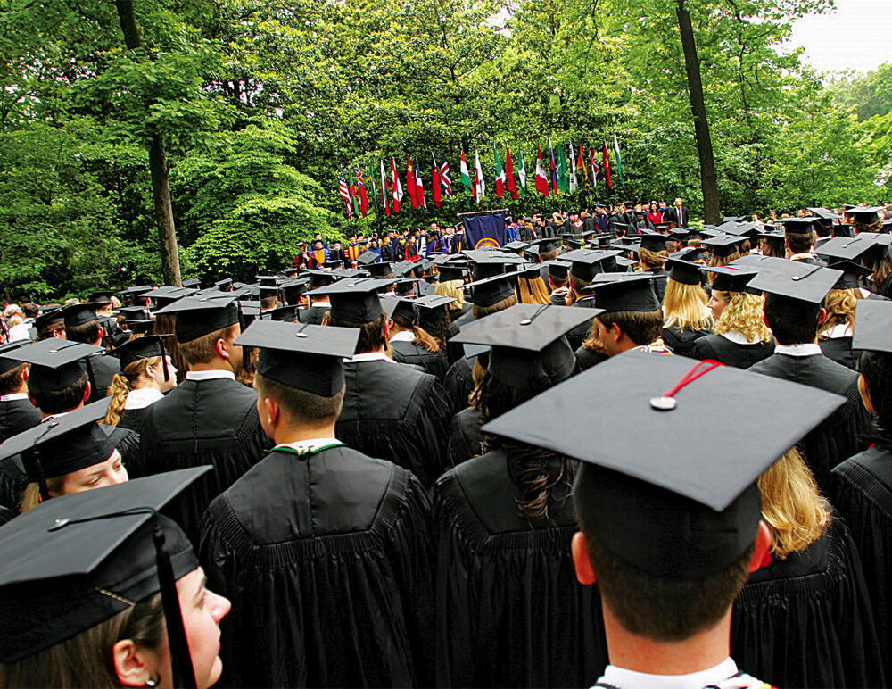 Students at Commencement