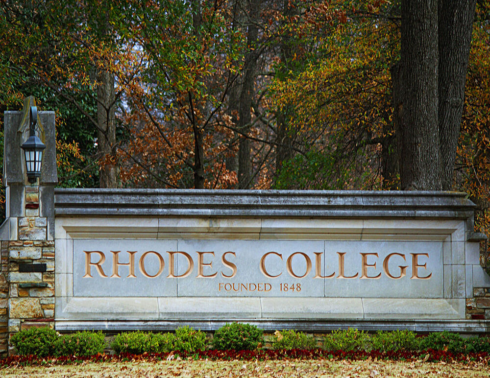 Rhodes College Sign