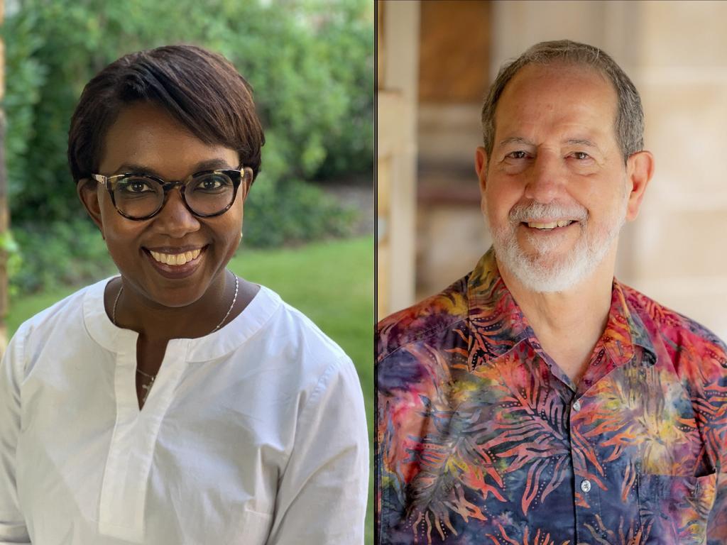 head and shoulder images of Rhodes College professors Loretta Jackson-Hayes and Terry Hill