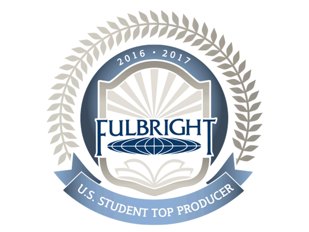 a logo that uses various geometric shapes with the word "Fullbright" over it