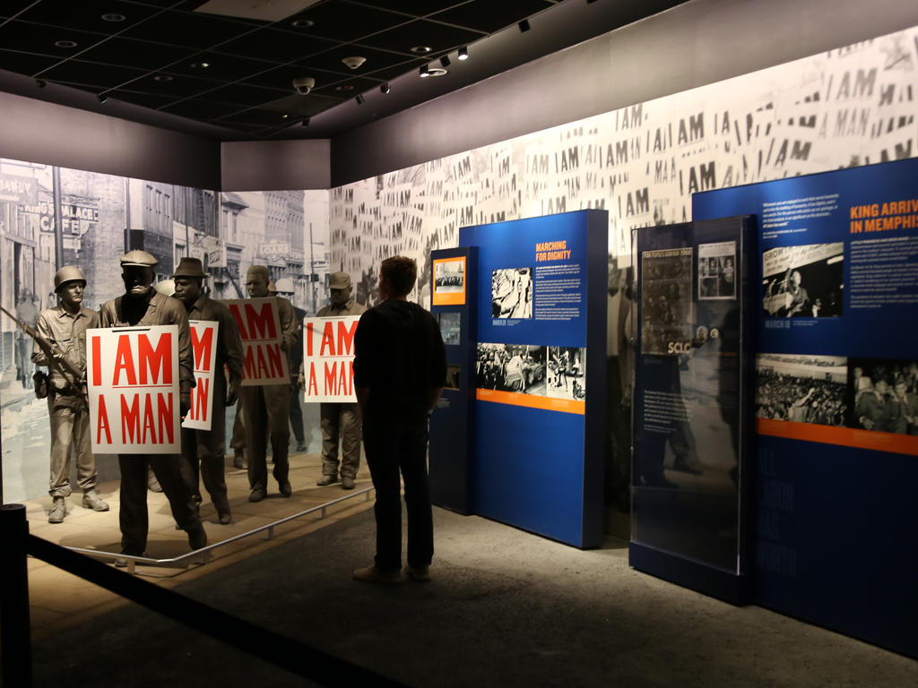 The "I am Man" exhibit at the Civil Rights Museum